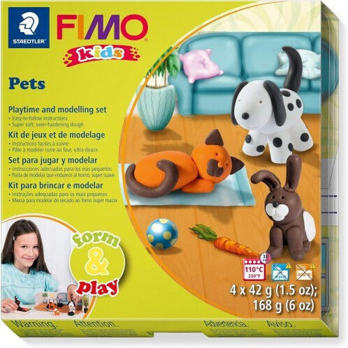Staedtler Fimo Pet Argilă Modelatoare Polimerică Pentru Copii Module Multicolore 168gr