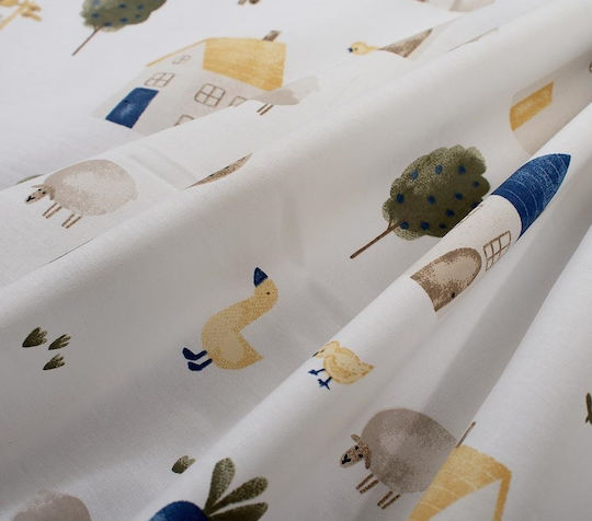 Dimcol Bettwäsche-Set Einzel Baumwolle White 160x240cm 3Stück