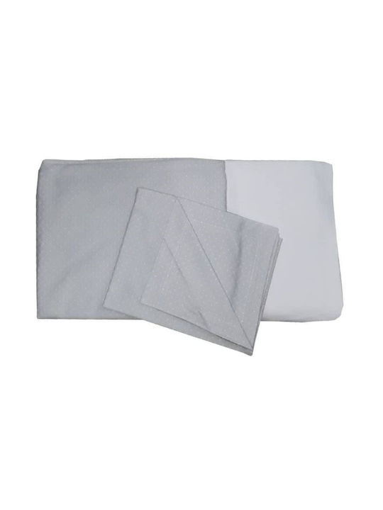 Queen Mother Sheet Set Single Cotton Dark Grey, White 100x180cm 2pcs