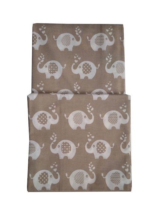 Beboulino Kids Sheets Set Single Elephants Beige 100x210cm