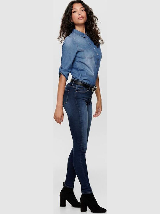 Carmen Women's Jean Trousers in Skinny Fit Dark Blue Denim