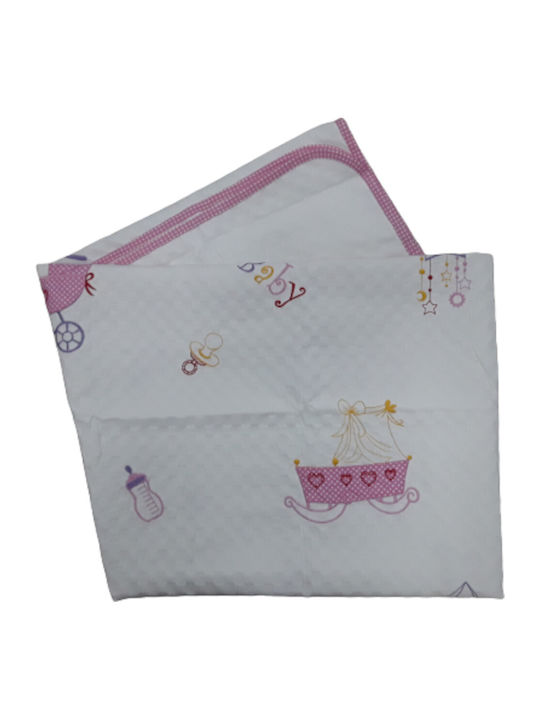 Beboulino Blanket Cot Stroller Waffle White 117x145cm