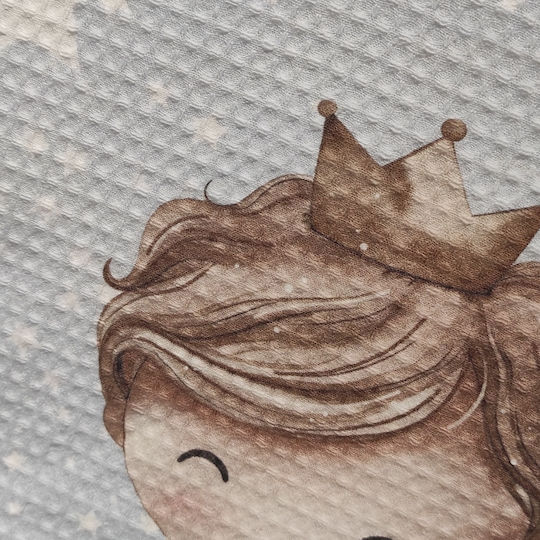 Nima Κουβέρτα Κούνιας Little King Πικέ Λευκή 110x140εκ.