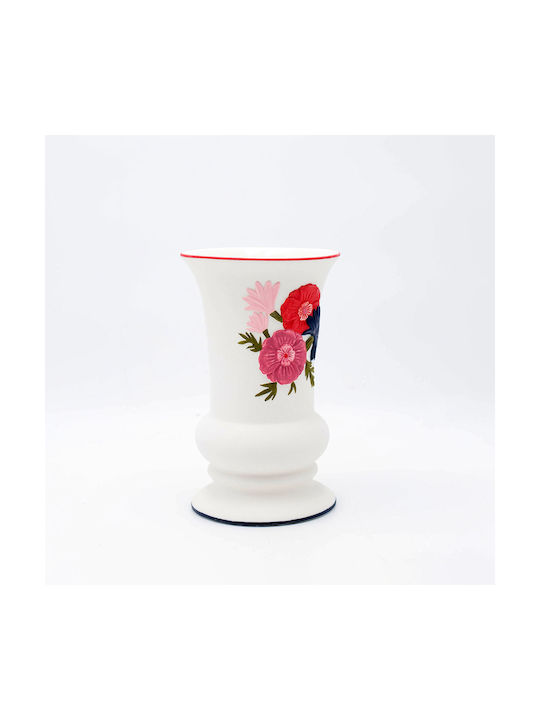 Decorative Vase White 14.5x13.8x22.5cm