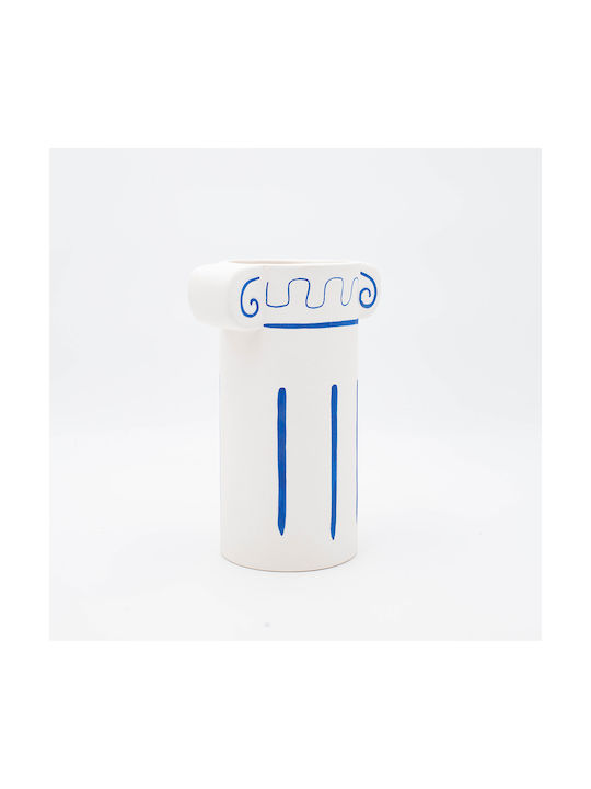 Decorative Vase White 17.5x11.6x23.5cm