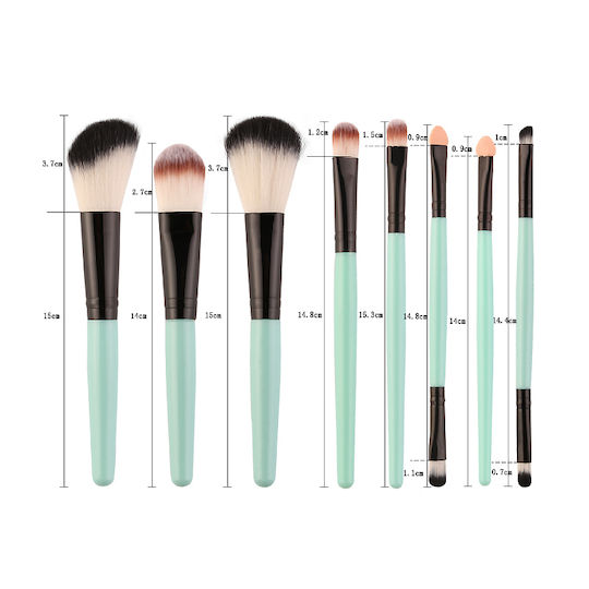 18 Professional Makeup Brushes Maange Various Colors Pink Gold