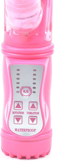 Usb Rechargeable Pink Color Rabbit Pearls Vibrator