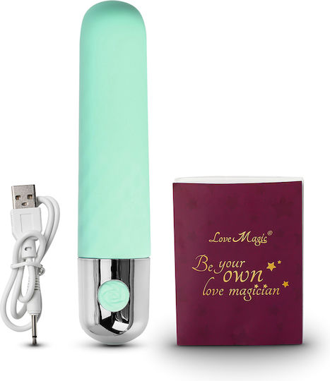 3.8" Green 10-speed Usb Silicone Vibrator