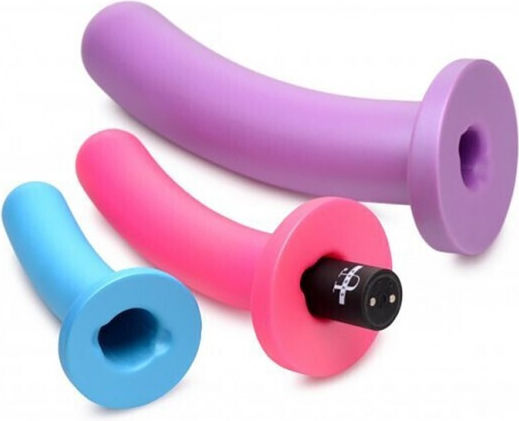 Strap U Triple Peg 28x Vibrator Silicone Dildo Set Fernbedienung
