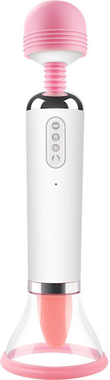 Waterproof Rechargeable USB Double Vibrator Massage Licking Suction Function & 12 Vibration Modes