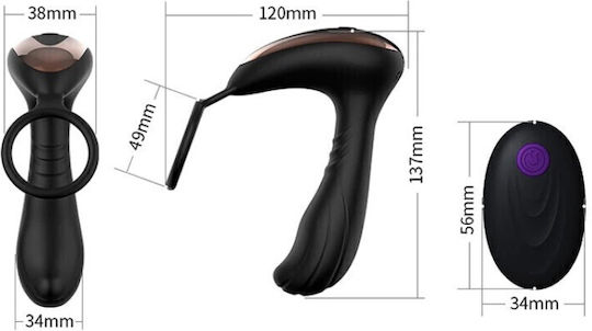 Vibrator Anal Inel Penis Telecomandă