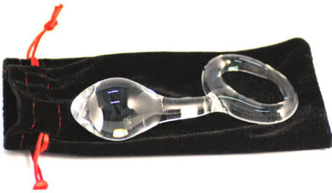 Small Glass Butt Plug Retrieval Ring 13 X Ø 3.3 Cm
