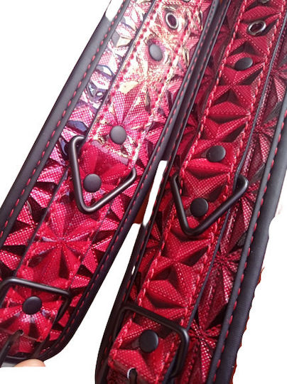 Tie Me Up Leather Hand Cuffs Ankles Red Black Details Red