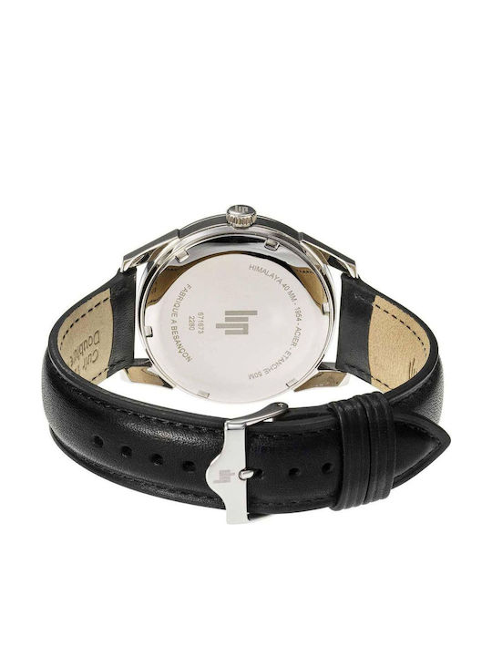 Lip Himalaya Black Leather Strap Men's Watch