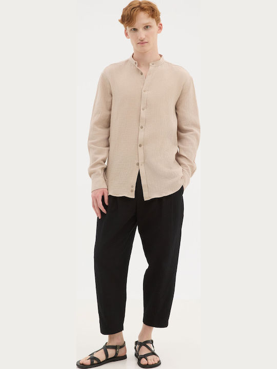 Long-sleeved Cotton Shirt Sand