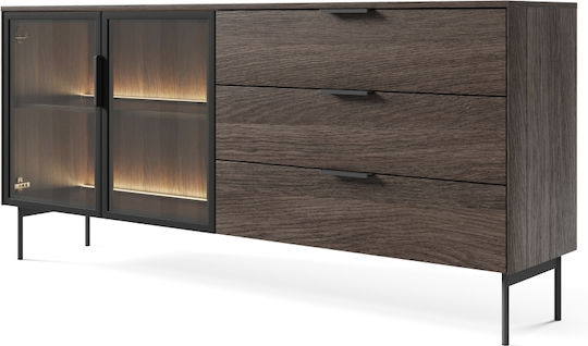 Μπουφές Lumi mit Schubladen Walnut 181x39x82cm
