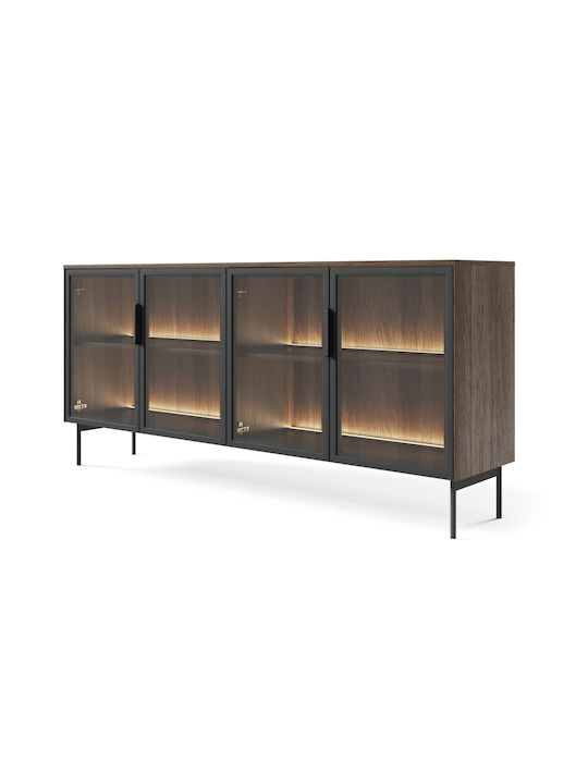 Μπουφές Lumi Walnut 181x39x82cm