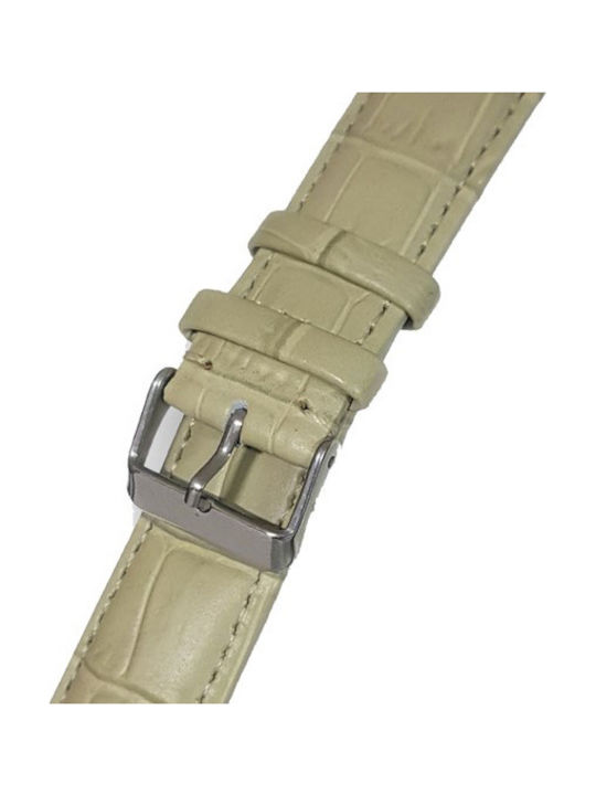 Leather Strap A-140bz 20mm Beige