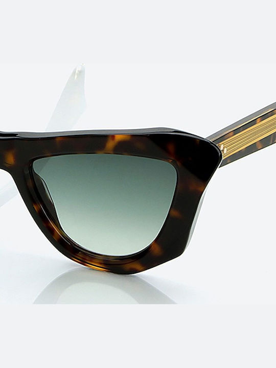 Monokol Women's Sunglasses with Brown Tartaruga Plastic Frame and Transparent Gradient Lens 499164