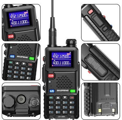 Baofeng UV-5RH Wireless Transceiver UHF/VHF 10W with Color Screen