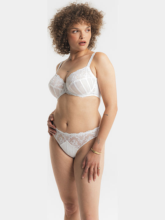 Women's Slip Seamless with Lace White