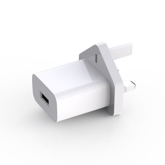 XO Φορτιστής με Θύρα USB-A και Καλώδιο micro USB Λευκός (L99 UK)