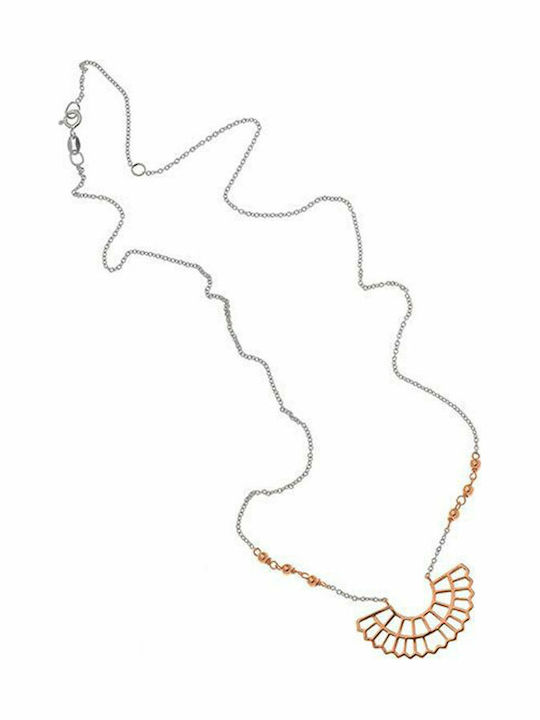 Women's Silver Two-Tone Pendant 925° Pink White Plated