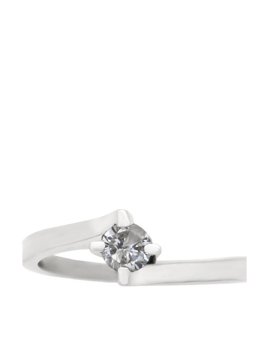 Solitärring Weißgold Brilliant 18k Drach02185