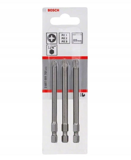 Klinga 89mm Pz1 2 3 Piece Star/Torx Screwdriver Bits Set