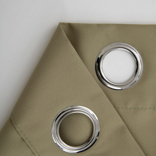 Beauty Home Green Curtain with Grommets 140x270cm