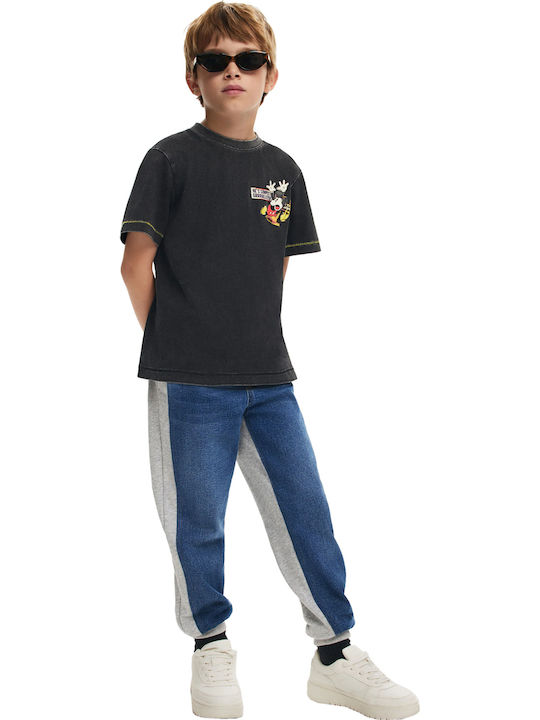 Kinderhemd Kurzarm Schwarz 'mickey'