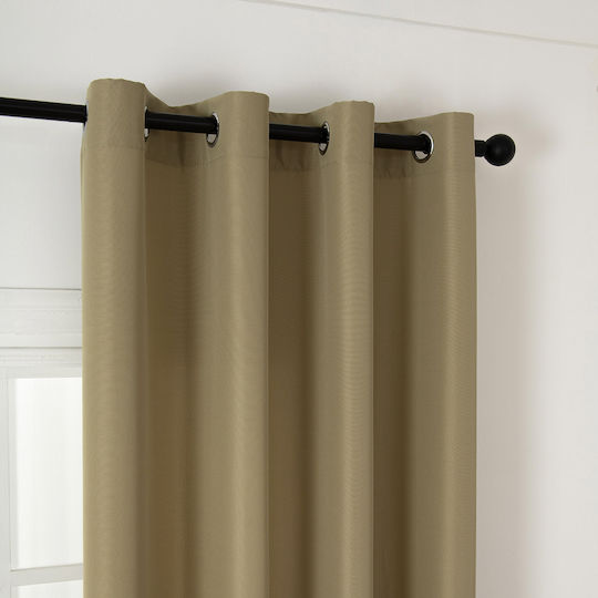 Beauty Home Green Curtain with Grommets 140x270cm