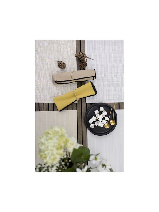 Winkler Platzdeckchen Stoff Weiß 45x33cm 1Stück