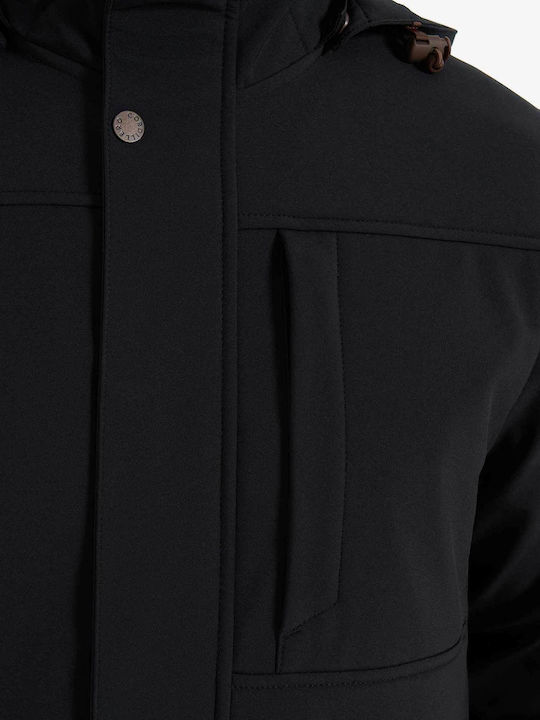 Winter Jacket Softshell Waterproof and Windproof Black