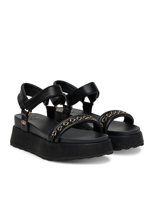 Frida Women's Flat Sandals in Black Color