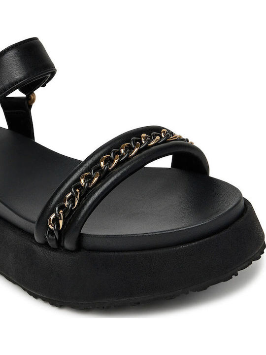 Frida Women's Flat Sandals in Black Color