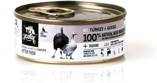 3coty Wet Food for Cats with Turkey Gluten-Free 80gr
