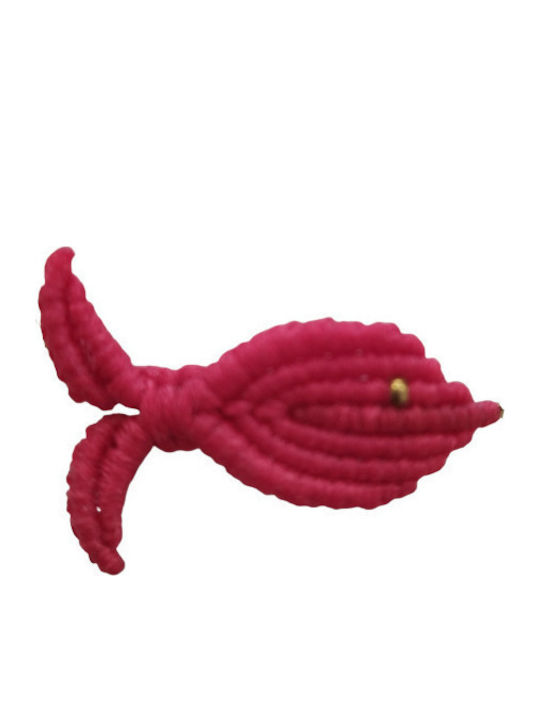 Βραχιόλι Τεχνική Macrame Κόκκινο Ψαράκι