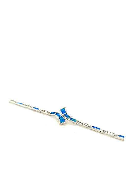 Βραχιόλι Ασήμι 925° Μαίανδρος Τεχνητό Opal