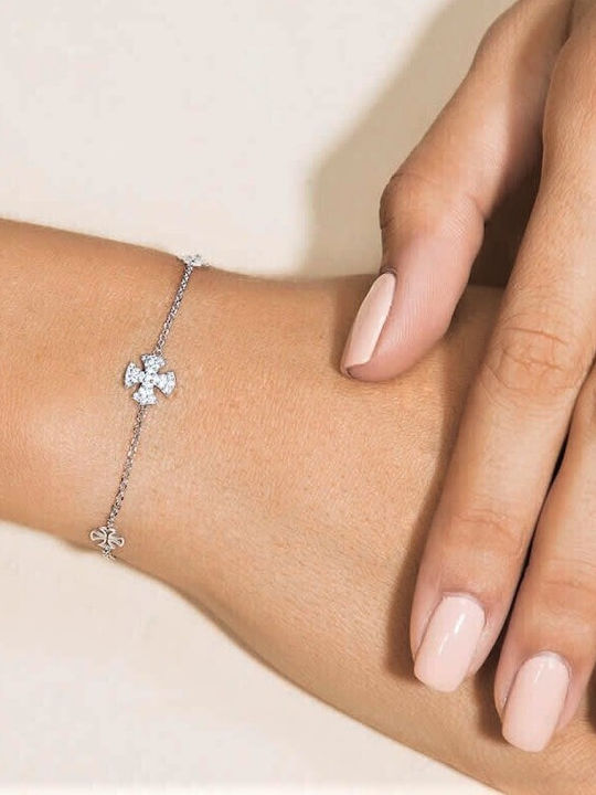 Women's White Gold Bracelet 14K Crosses Br11200368