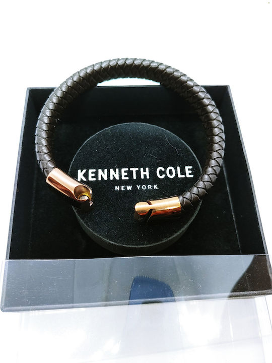 Kenneth Cole Armband Kcj0226002 Leder Edelstahl Vergoldet