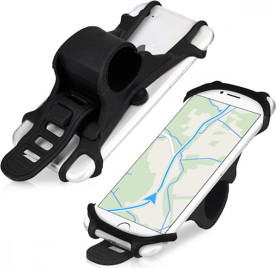Universal Bicycle Phone Holder Kwmobile Black Silicone 45152.01