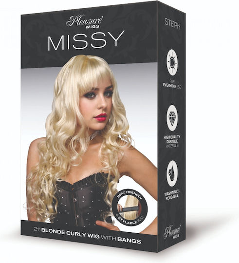 Lange Blonde Perücke Pleasure Wigs Missy Platinblond