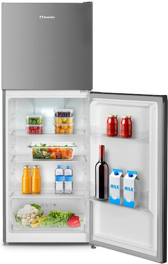 Inventor Ψυγείο Δίπορτο 197lt Total NoFrost Υ143xΠ55xΒ56εκ. Inox DPC143NFI