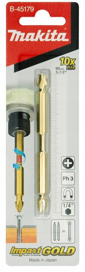 Double Bit Screwdriver Bit Ph3 90mm B-45179 Makita