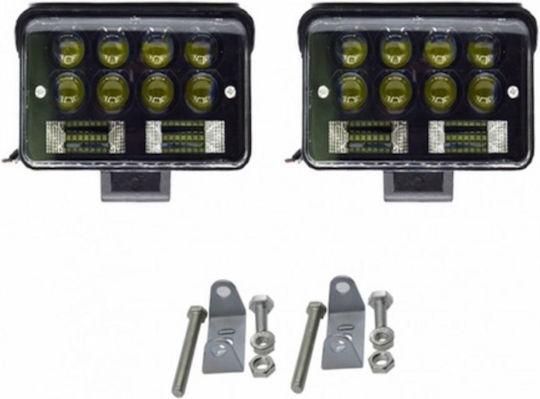 Set 2 Foxmag24 126w Led Projectors Suv Atv Tractor Jeep 2 Phases