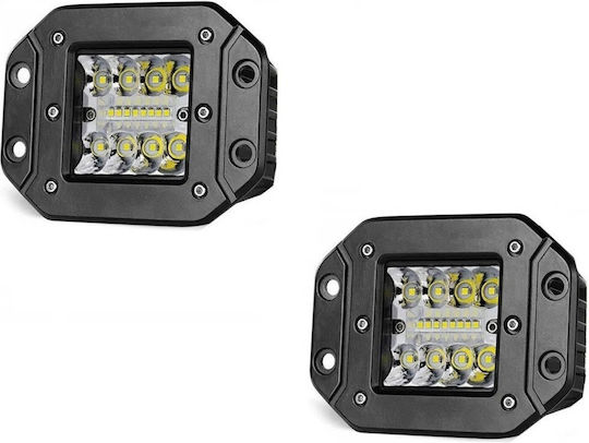 Set 2 Armax Offroad Led Faruri Auto Îngropate În Bară De 13 Cm 42 W
