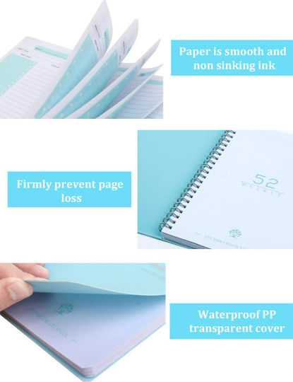 Weekly Planner Blue Spiral