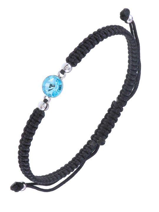 Χειροποίητο Βραχιόλι Μακραμέ Ασημένιο Ζιργκόν Bsd912-γαλάζιο Χειροποίητο Βραχιόλι Μακραμέ Ασημένιο Ζιργκόν Bsd912-γαλάζιο