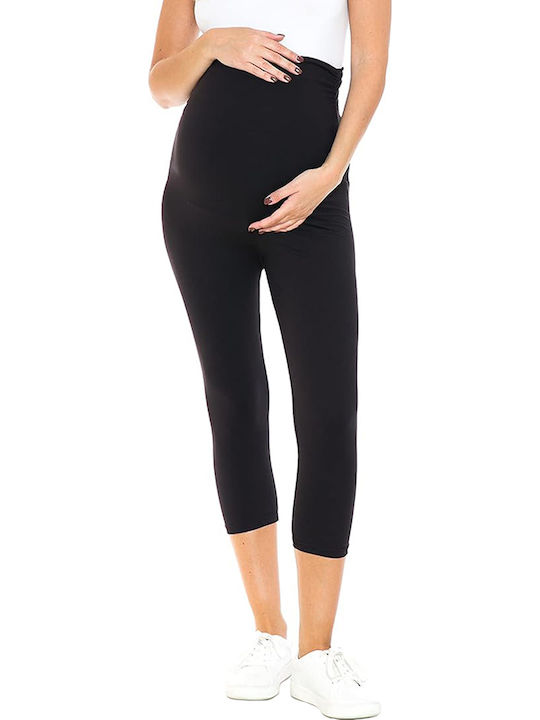 High Waist Maternity Leggings Belly Support Zenifique Black Size M
